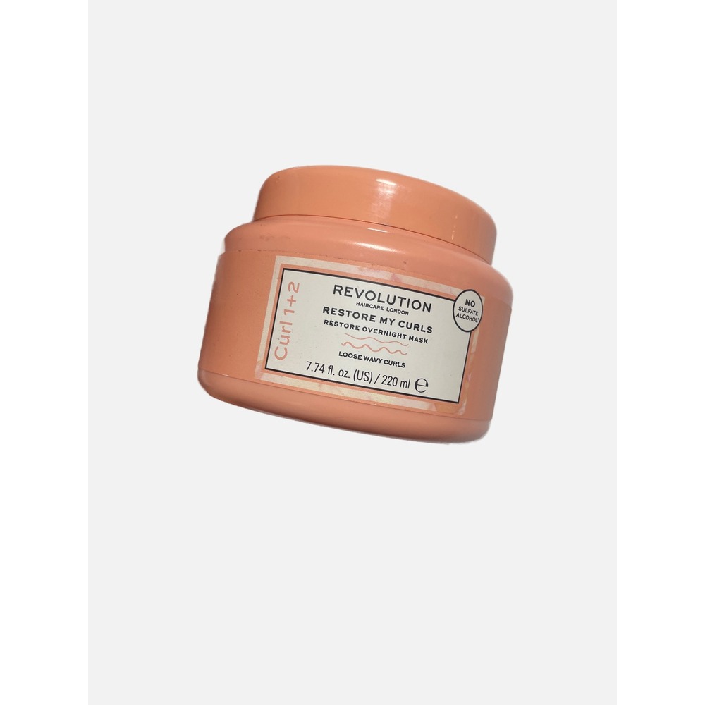 Revolution Haircare Restore My Curls Mask Women 7.74oz Peach Vegan Wavy Hair Car